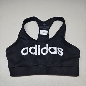 Adidas Women Sports Bra Small Black AEROREADY Wireless Racerback